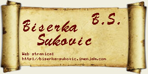 Biserka Šuković vizit kartica